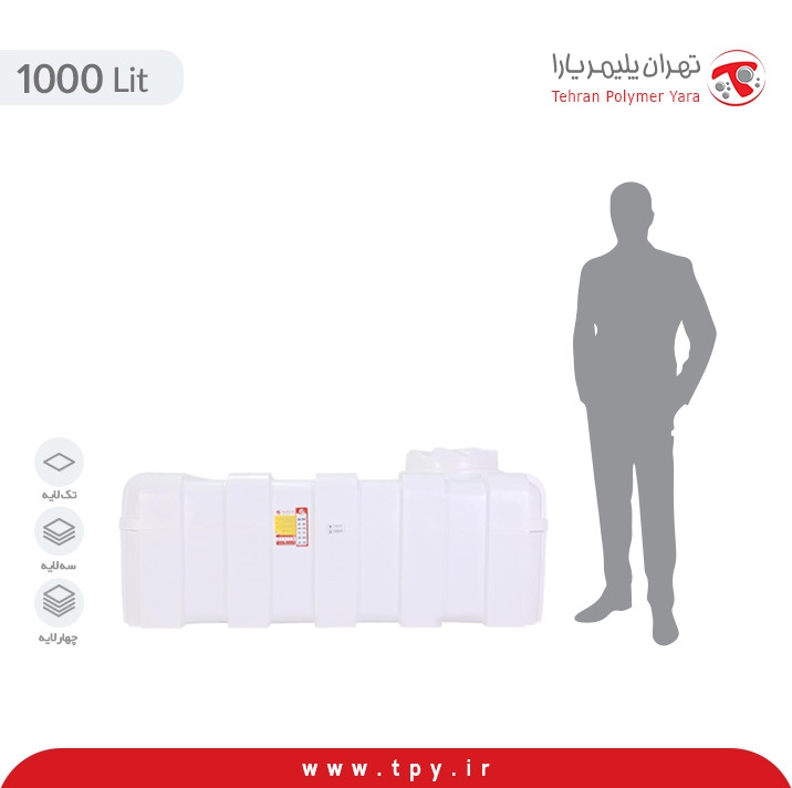 مخزن آب 1000 لیتری مکعبی سه لایه هیدروفوب